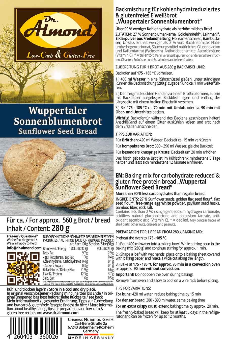 Wuppertaler_Sonnenblumenbrot-lowcarb-glutenfrei-Eiweissbrot-Backmischung-sojafrei