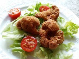 ... wenn sie rundherum paniert und knusprig gebraten sind!