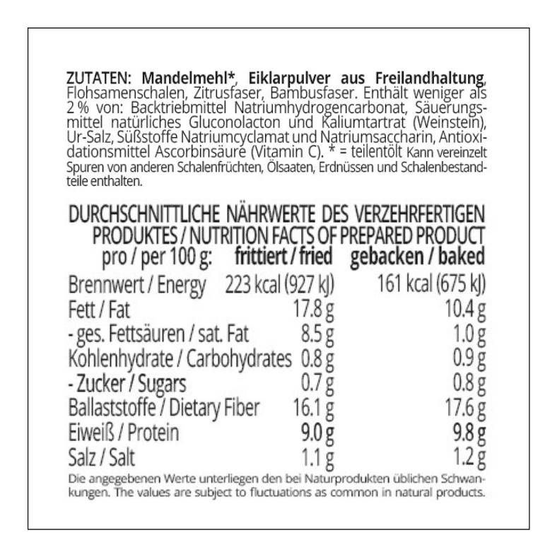 Mini-Berliner & Donuts Backmischung low carb glutenfrei Krapfen zuckerfrei zum Frittieren