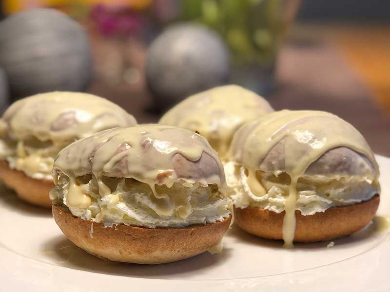 Ofenberliner aus der Mini-Berliner Backmischung