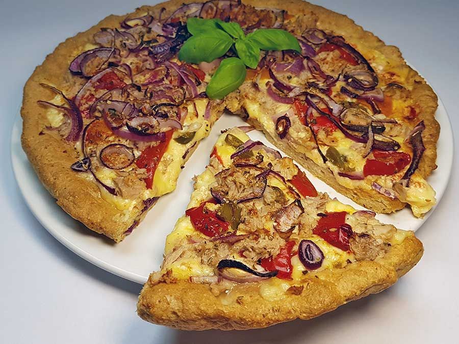 Pizza low-carb glutenfrei sojafrei superfood leinsamen pizzateig backmischung pizzamischung keto