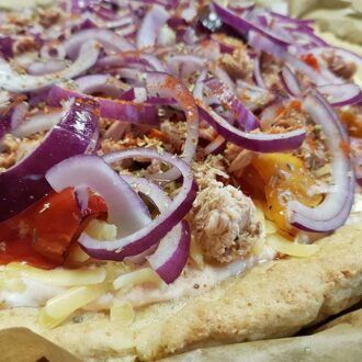 Pizza low-carb glutenfrei sojafrei superfood leinsamen pizzateig backmischung pizzamischung keto