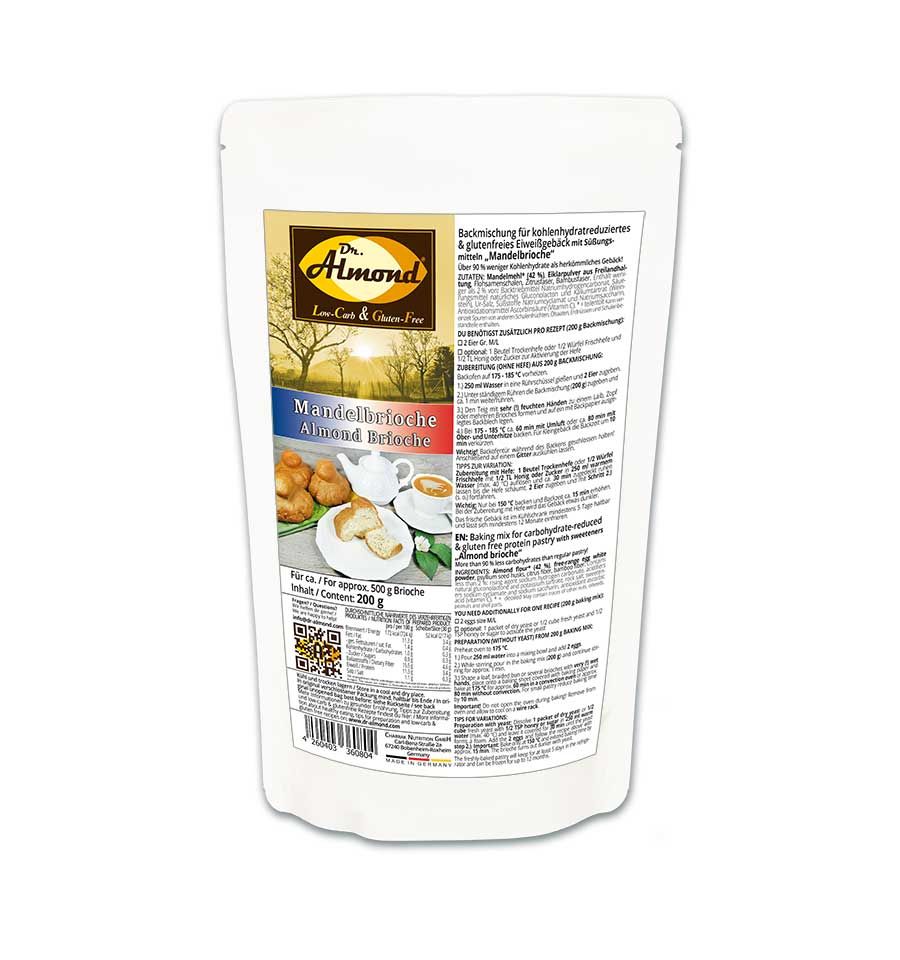 Mandelbrioche-low-carb glutenfrei Backmischung Brioche