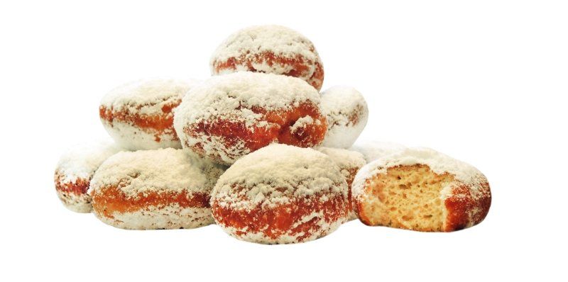 Mini-Berliner & Donuts Backmischung low carb glutenfrei Krapfen zuckerfrei zum Frittieren