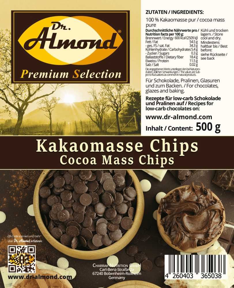 Kakaomasse low carb Schokolade