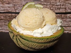 Melonen-Eis Canteloupe zuckermelone low-carb Eiscreme Protein-Eis Proteineis