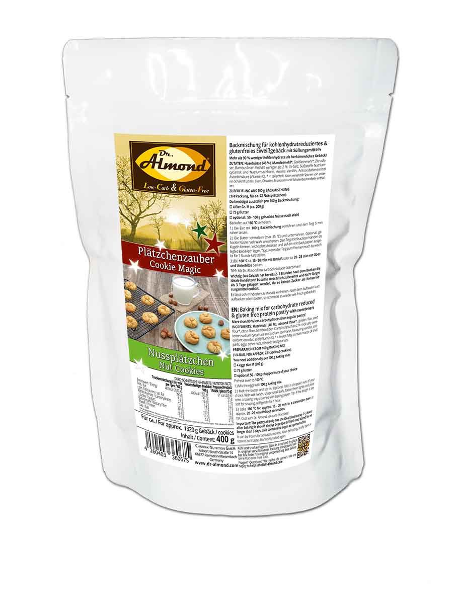 Plätzchenzauber-NUSSPLÄTZCHEN low carb glutenfrei keto zuckerfrei