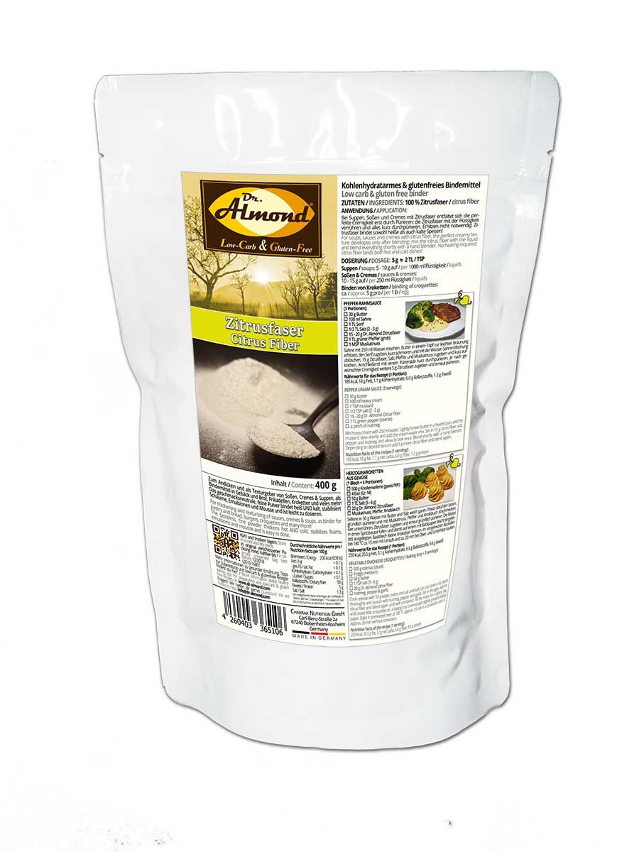 Zitrusfaser low-carb Bindemittel Mehlschwitze Saucenbinder Soßenbinder glutenfreier Stärkeersatz