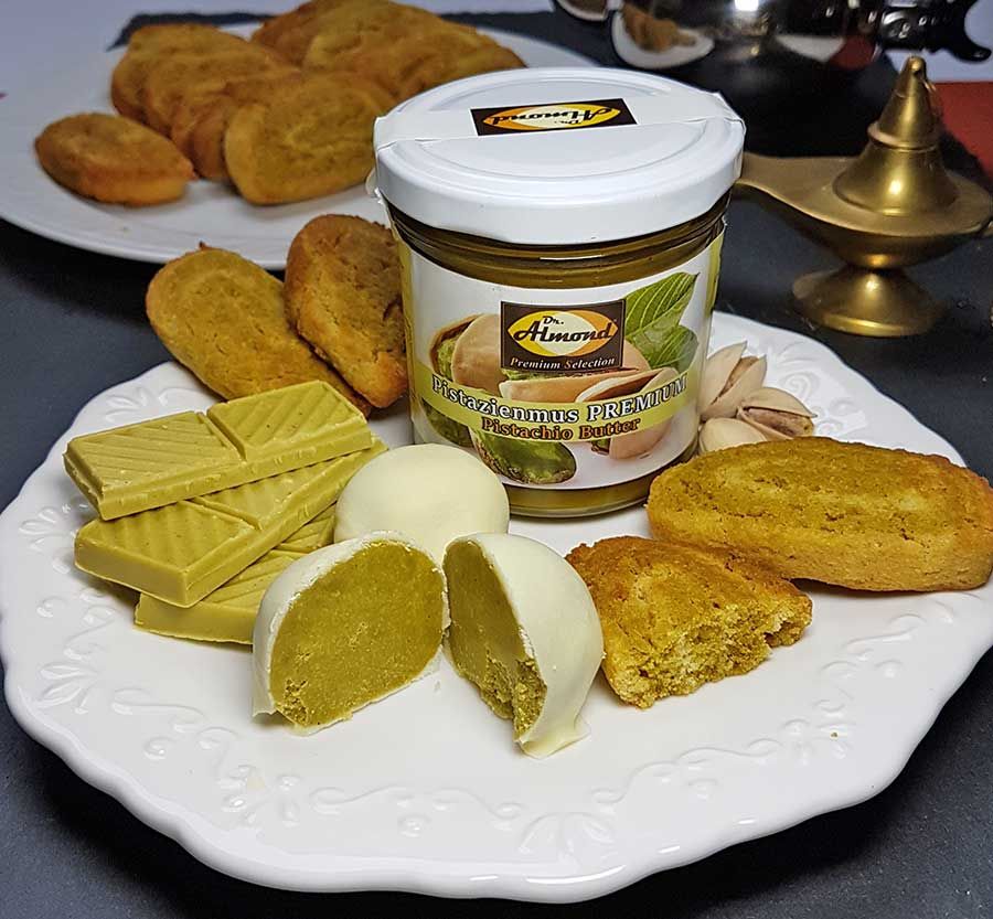Pistazienmus PREMIUM 125 g für low-carb Gebäck, Schokolade, Eiscreme und Marzipan – Bild 3