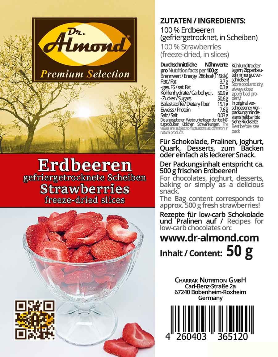 512_Erdbeerscheiben gefriergetrocknete Erdbeeren low carb Snack