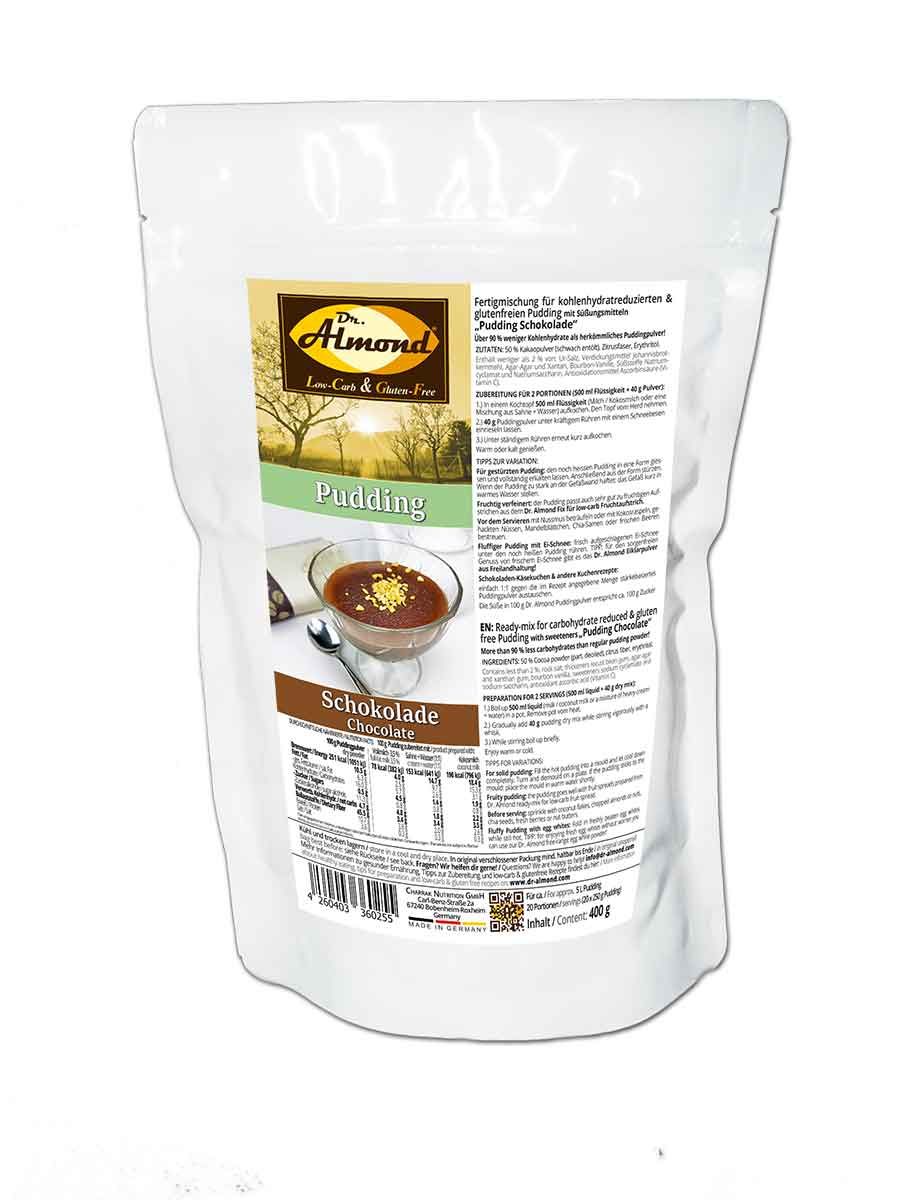 Pudding low carb glutenfrei Schokoladenpudding zuckerfrei stärkefrei ohne stärke Puddingpulver