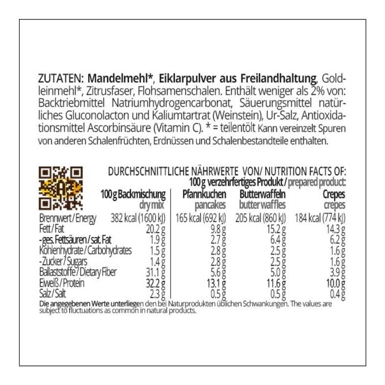 Pfannkuchen & Waffel Teig low carb glutenfrei sojafrei – für Protein Pancakes Crepes und vieles mehr – ungesüsst