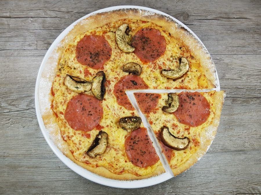 Rezept Steinofenpizza low carb glutenfrei Pizza vom Stein selbstgemacht mit Bambusfaser lecker14