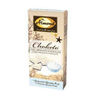 CHOKETO Low Carb & Keto Schokolade WEISSE JOGHURT-QUARK PUR – 3 Tafeln – handgemacht
