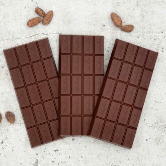 CHOKETO Low Carb & Keto Schokolade ZARTBITTER PUR – 3 Tafeln – handgemacht