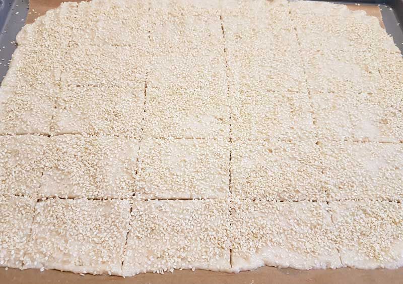 Rezept Sesam-Knäckebrot lowcarb glutenfrei