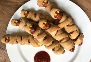 Rezept Mumienwürstchen für Halloween lowcarb glutenfrei