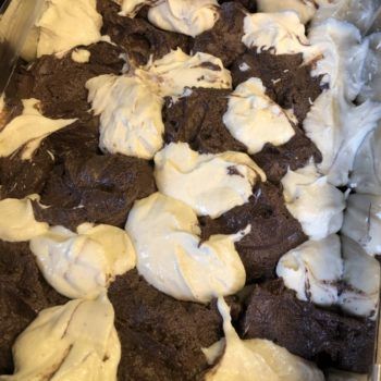 Rezept Cheesecake-Brownies mit Himbeeren lowcarb glutenfrei