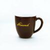 Dr. Almond XXL Tasse 400 ml schokobraun - Extra großer Jumbobecher aus hochwertigem & dickwandigem Porzellan