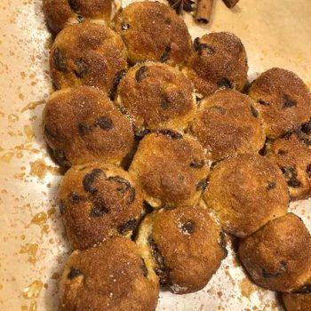 Rezept Weihnachtsbaum mit Rumrosinen LowCarb Glutenfrei