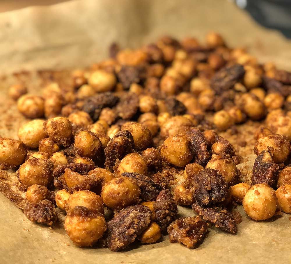 Rezept gebrannte karamellisierte Nüsse lowcarb