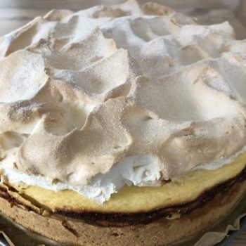 Rezept Rhabarber-Käsekuchen mit Baiserhaube lowcarb glutenfrei