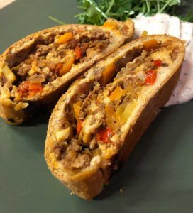 Rezept Hackfleisch-Gemüse-Strudel low carb glutenfrei