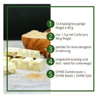 Choketo RIEGEL Haselnuss-Karamell-Crunch Müsli | low carb & keto Schokolade | handgemacht | ohne Zuckerzusatz | 12er Pack