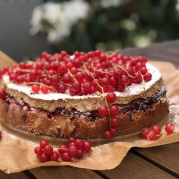 Rezept Johannisbeerkuchen mit Kokos Baiserhaube lowcarb keto kalorienarm