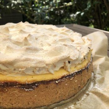 Rezept Pflaumen-Käsekuchen mit Baiserhaube lowcarb glutenfrei