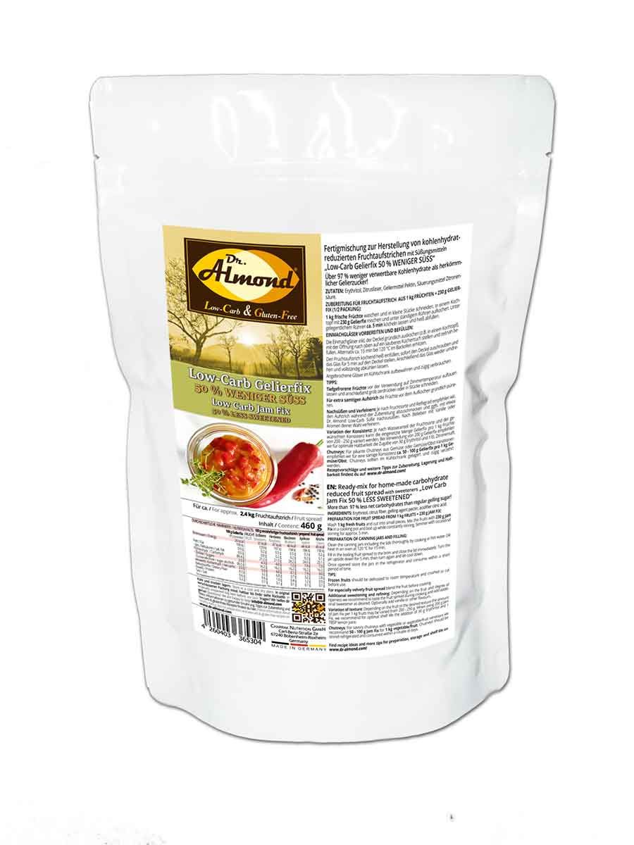 Low-Carb Gelierfix 50 % WENIGER SÜSS - Gelierzucker-Ersatz mit Erythrit für selbstgemachte Fruchtaufstriche ohne Zuckerzusatz