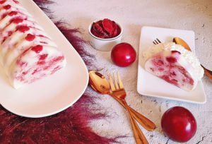 Rezept Buttermilch Quark Pflaumenterrine lowcarb kalorienarm