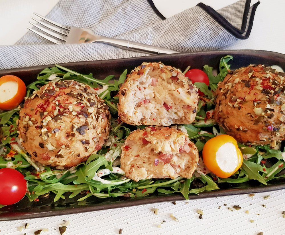 Rezept Blumenkohl Speckknödel lowcarb glutenfrei