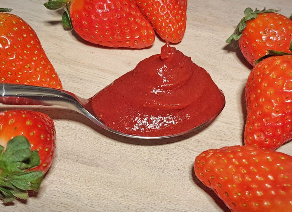 Rezept Erdbeercreme für Torten, Desserts, Eis, Fluff lowcarb glutenfrei