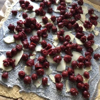 Rezept Mohn Kirsch Quark Marzipan Strudel low carb glutenfrei