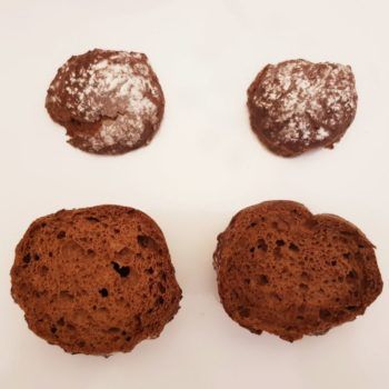 Rezept Schoko Brandteigkrapfen mit Nuketo Pistazien Creme lowcarb glutenfrei