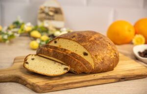 Rezept Osterbrot lowcarb glutenfrei keto mit Rumrosinen