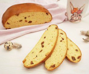 Rezept Osterbrot lowcarb glutenfrei keto mit Rumrosinen