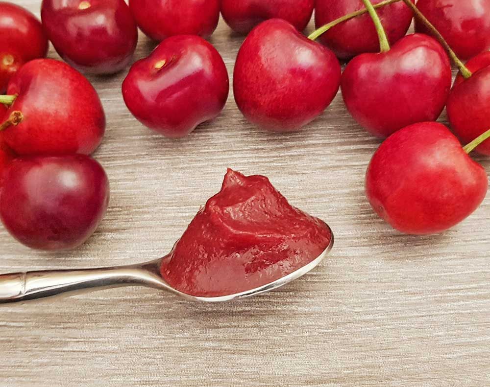 Rezept Kirschcreme für Torten, Desserts, Eis, Fluff lowcarb glutenfrei