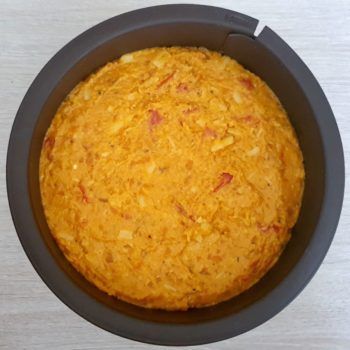 Rezept Hüttenkäse Kürbis Schichtkuchen lowcarb glutenfrei