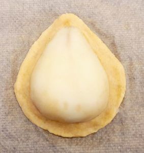 Rezept Gefüllte Birne im Mandelkleid mit Vanillesauce lowcarb glutenfrei