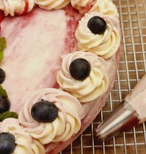 Rezept Vanille Beeren Herztorte lowcarb glutenfrei keto