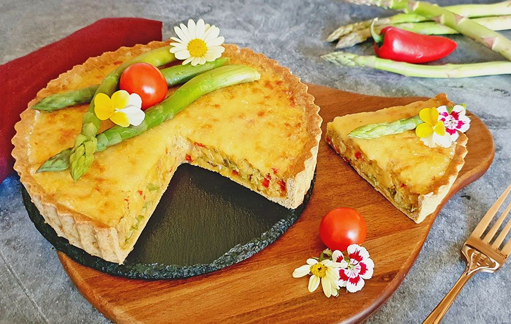 Rezept Grüne Spargelkäsequiche lowcarb glutenfrei keto