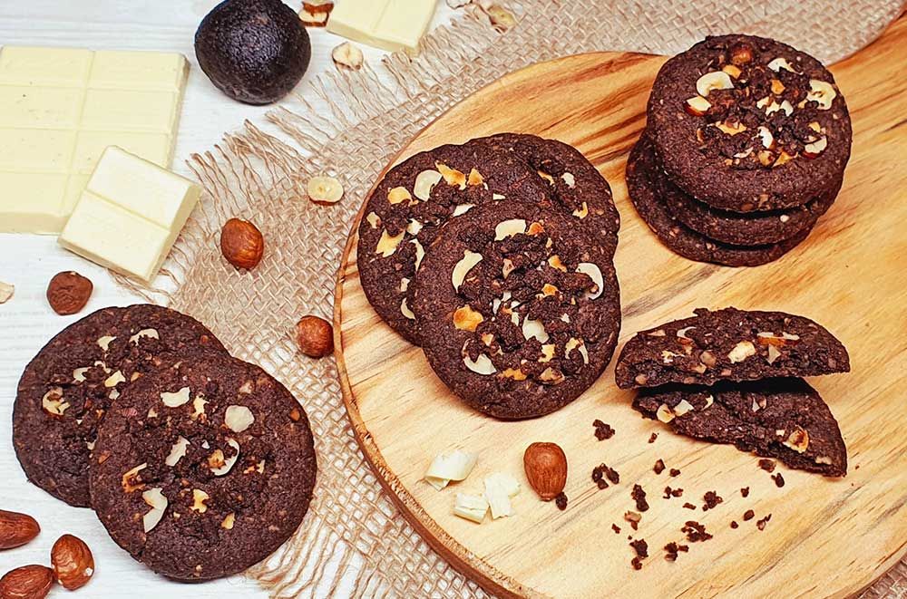 Rezept Schoko Nuss Soft Cookies lowcarb keto glutenfrei