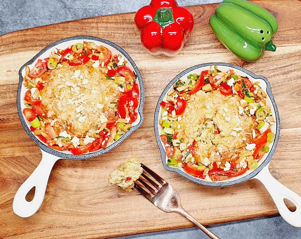 Rezept Pfifferling Schafkäse Pfannenpancake lowcarb keto glutenfrei