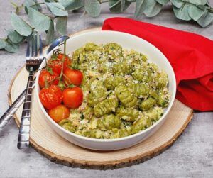 Rezept Spinatgnocchi in Schinken Sahne Soße lowcarb keto glutenfrei