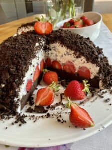 Rezept Maulwurftorte mit Erdbeeren lowcarb keto glutenfrei