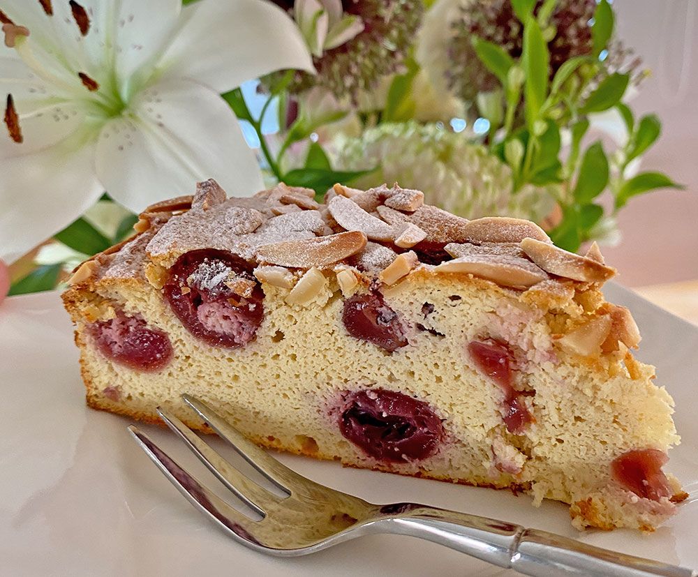 Rezept Kirsch-Mandel-Kuchen lowcarb keto glutenfrei