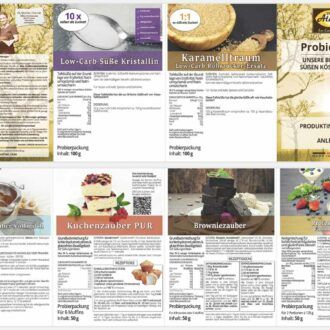 LOW CARB PROBIERBOX 2: Unsere beliebtesten Süssen Köstlichkeiten | mit 6 Probepäckchen zum Testen | glutenfrei keto