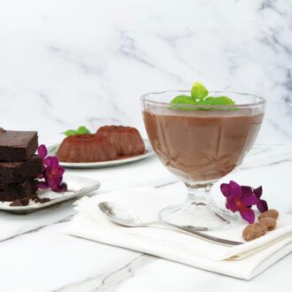 Griesspudding-BROWNIE-lowcarb-glutenfrei-keto-Griessbrei-Ersatz